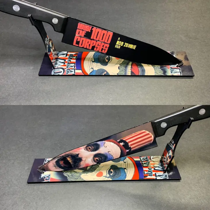 House of 1000 Corpses Captain Spaulding Kitchen Knife & Stand Set