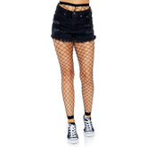 Black Fence Fishnet Footless Tights
