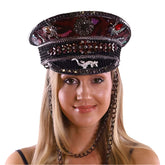 Creature Red Sequin Chained Fisherman Hat