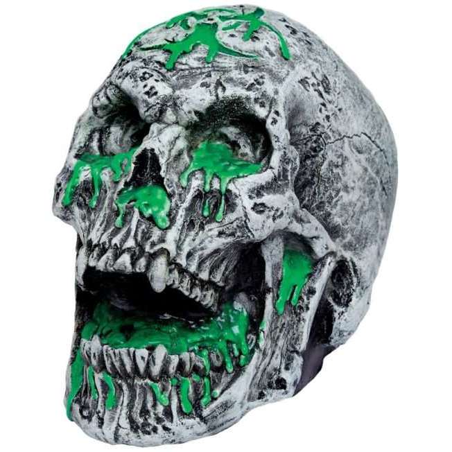 Radioactive Skull w/ Glow in the Dark Green Goo Prop