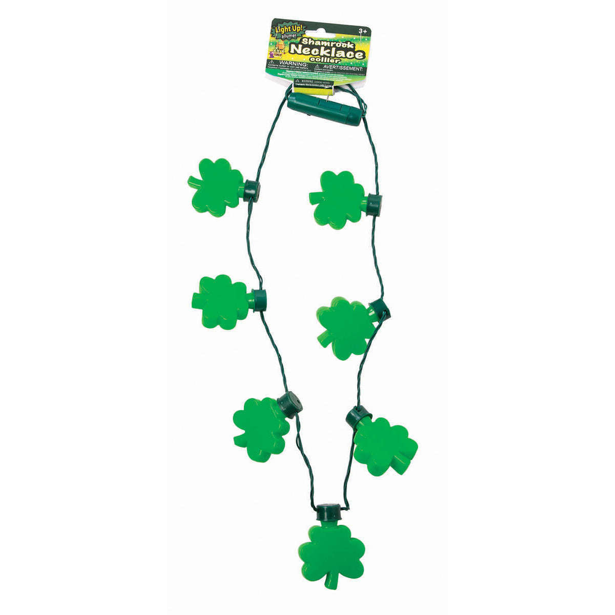 Saint Patrick's Day Light Up Shamrock Necklace