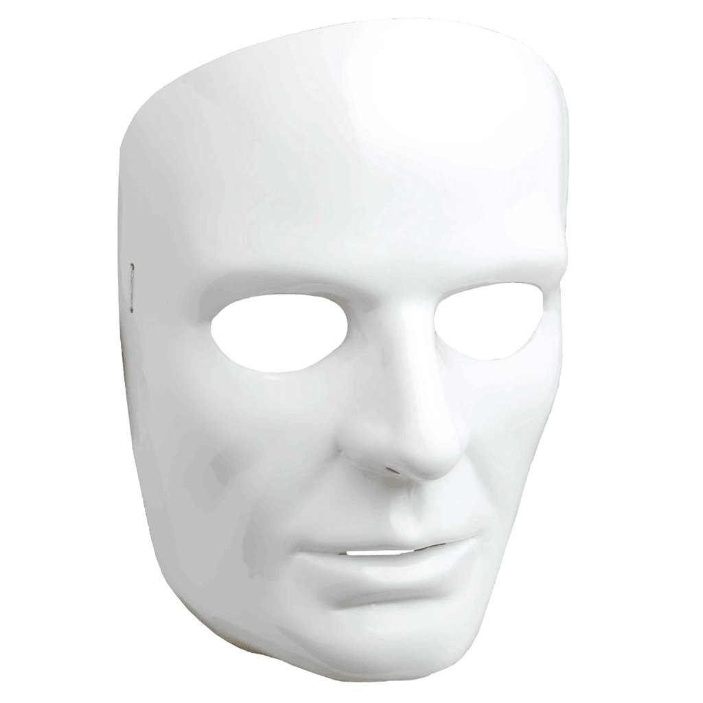 Male White Face Mask