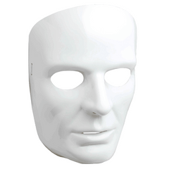 Male White Face Mask