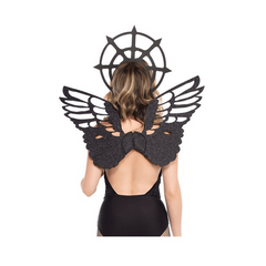 Sexy Dark Angel Wings & Headpiece Kit