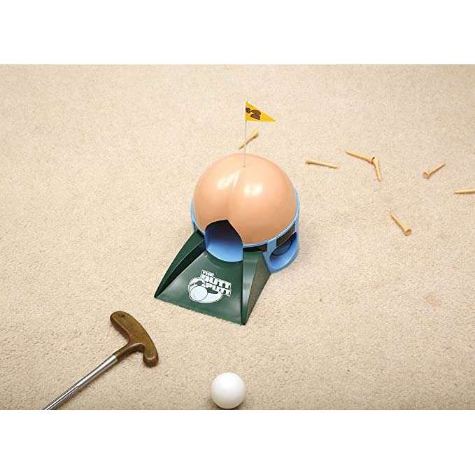 Novelty Place Toilet Golf Game Set - Practice Mini Golf - Great Toilet Time Funny Gag Gifts for Golfer