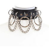 Wide Hanging Chain Bondage Choker