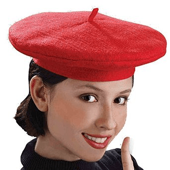 French Red Beret Hat