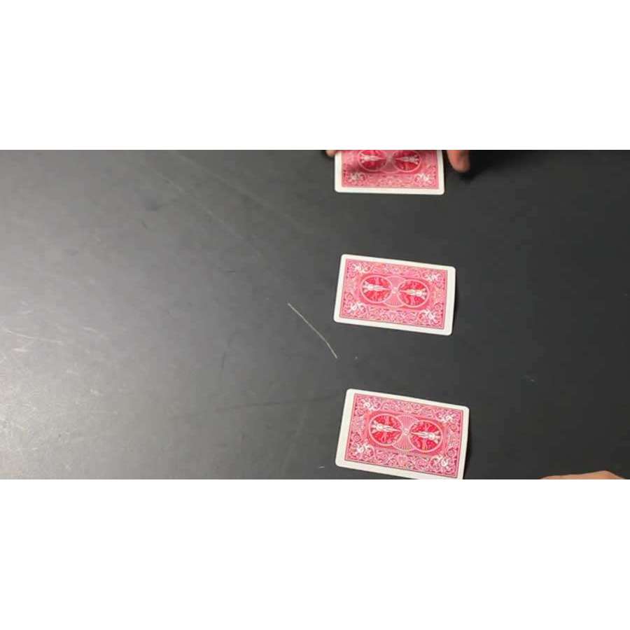 Three Card Monte Magic Trick (Red)