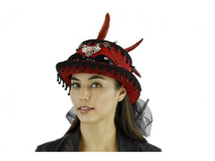 Steampunk Red Hat With Goggles