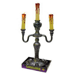 14" Haunted Bloody Look LED Flames Candelabra