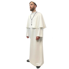 Traditional White Robe Pope Adult Costume