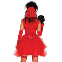 Beetlejuice Lydia Deetz Bride Red Dress Costume
