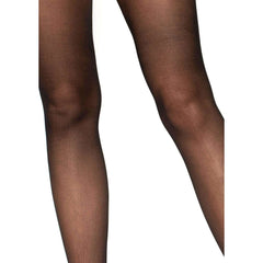 Sexy Sheer Black Thigh Highs w/ Lace Garter Belt
