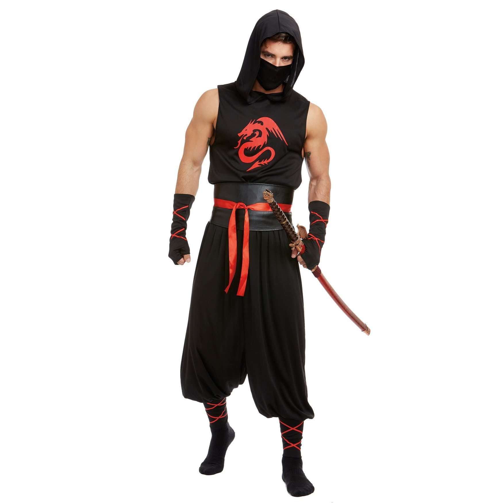 Red Dragon Ninja Adult Costume - 2X