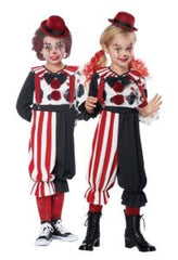 Kreepy Klown Red & Black Kids Costume