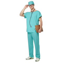 Turquoise Doctor Scrubs Adult Costume