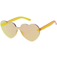 Heart Shaped Revo Lens Sunglasses