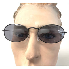 Oval Shaped Glasses W/ Dark Lens