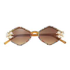 Perfectly Pearly Diamond Gem Sunglasses