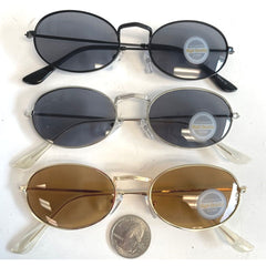 Oval Shaped Glasses W/ Dark Lens