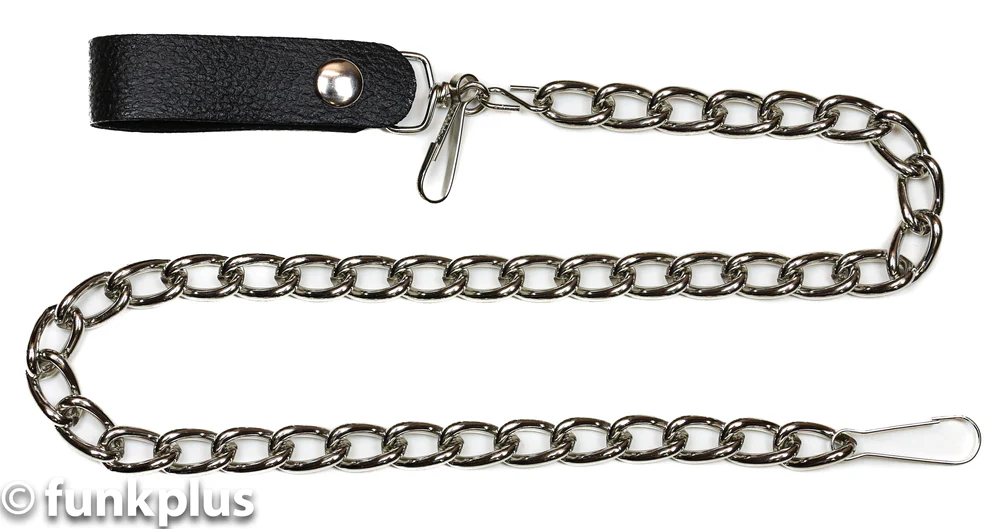Heavy Belt Chain with Leather Strap
