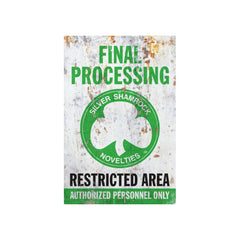 Halloween 3: Season Of The Witch - Silver Shamrock Final Processing Metal Sign