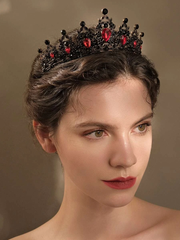 Deluxe Black and Red Tiara