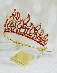 Men's Fleur De Lis Crown W/ Yellow Gemstones