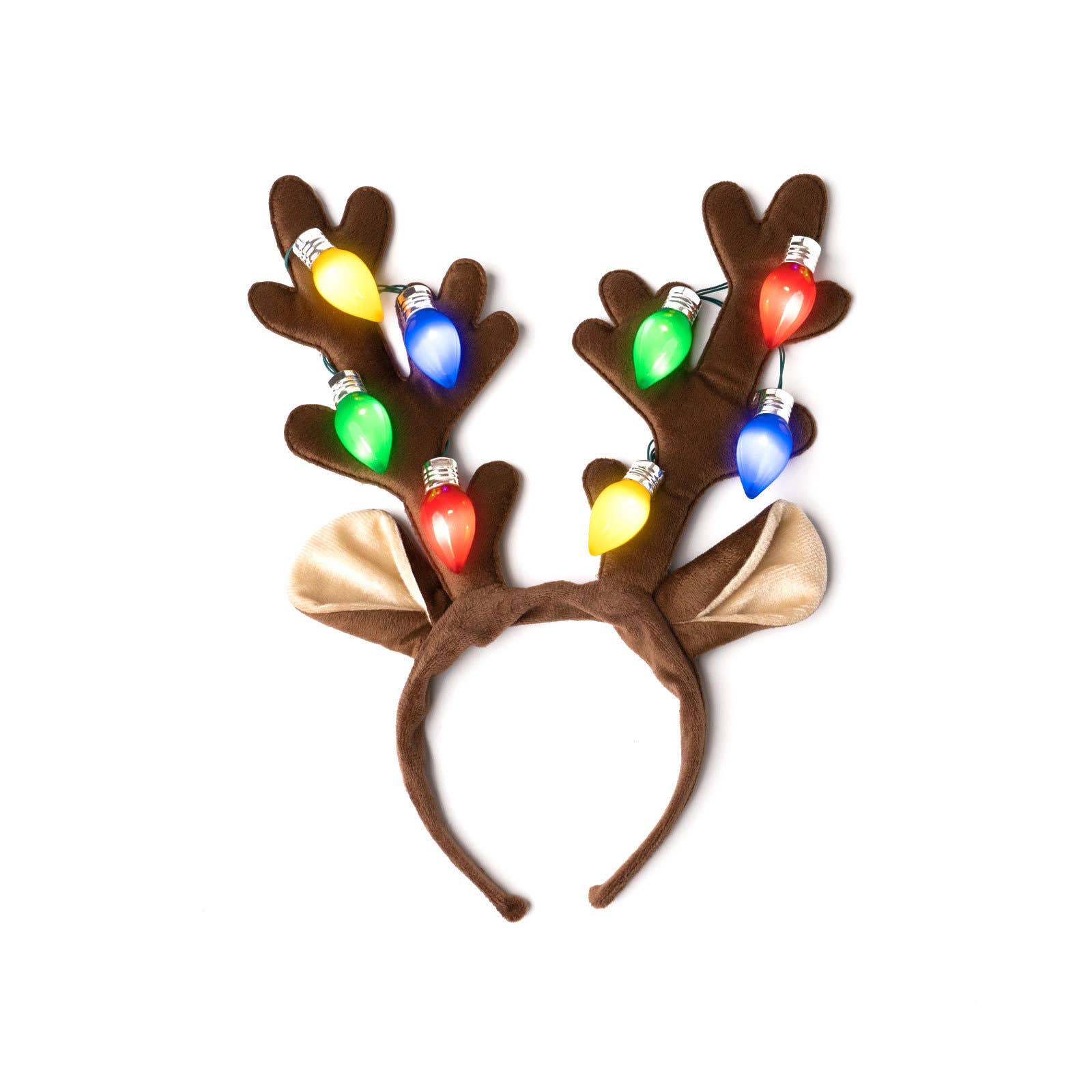 Christmas Jumbo Bulb Light Up Antlers Headband