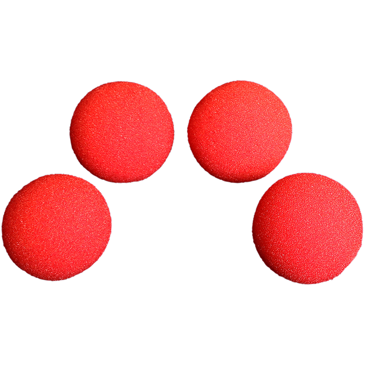 1 inch Regular Sponge Ball (Red) Pack of 4 by Magic by Gosh