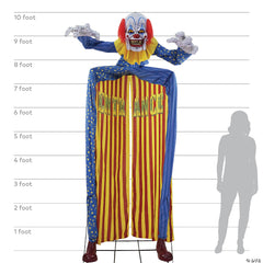 10' Looming Clown Animated Talking Archway Decoration