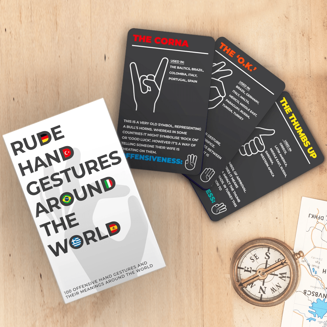 The Rude Finger 100 Rude Hand Gestures Around The World Card Set – AbracadabraNYC