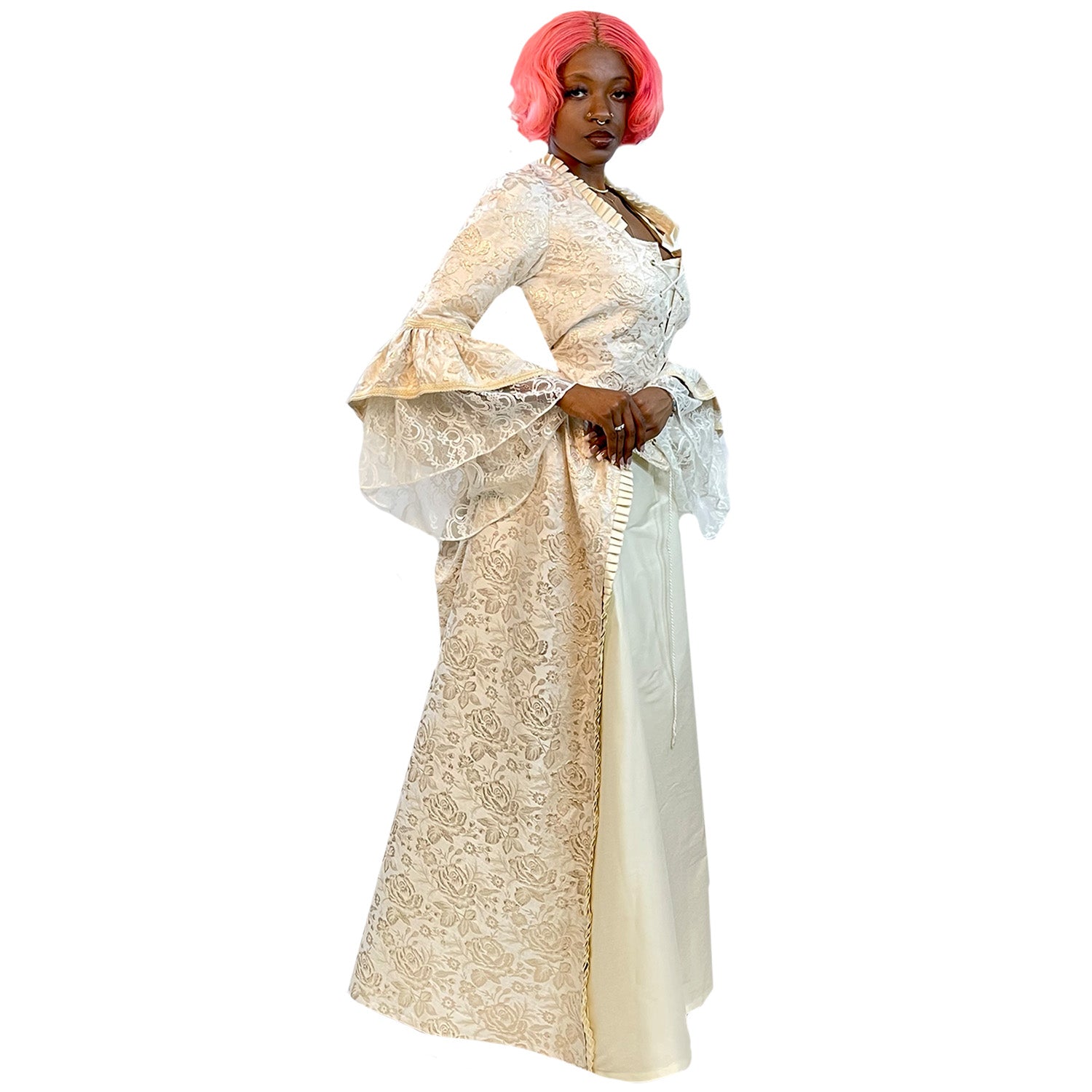 Colonial Lady Marie Antoinette Women's Adult Costume w/ Bustle and Hoop Skirt