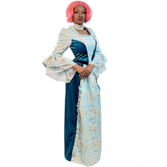 Colonial Blue/Gold Queen Women's Adult Costume