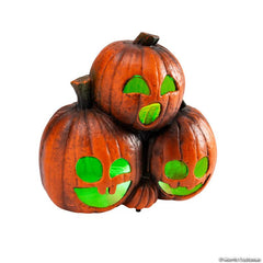 Jack-O'-Lantern Trio - Light-Up 12" Halloween Decoration