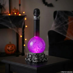 11" Skull Liquid Sphere - Light-Up LED Halloween Decoration