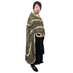 Religious Black and Gold Adult Cape