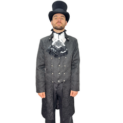 Victorian Men's Black Gothic Long Coat