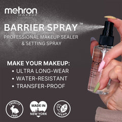 Mehron "Barrier Spray" Skin Protectant & Setting Spray