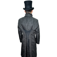 Victorian Men's Black Gothic Long Coat