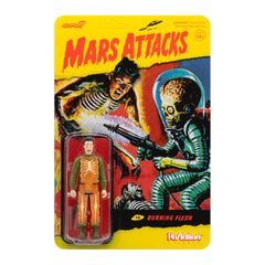 Mars Attacks: 3.75" Burning Flesh Soldier ReAction Collectible Action Figure w/ Melted Gun