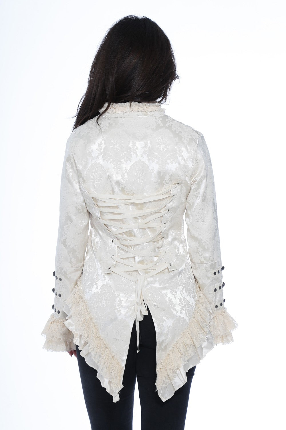 Brocade Military Style Women's Tailcoat Jacket