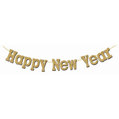 7" Gold Happy New Year Banner