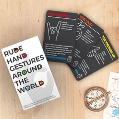 100 Rude Hand Gestures Around The World Card Set
