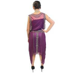 chiffon dress 1920s 1920's Fuchsia Chiffon Flapper Dress Deluxe Women's Costume Buy / X-Large