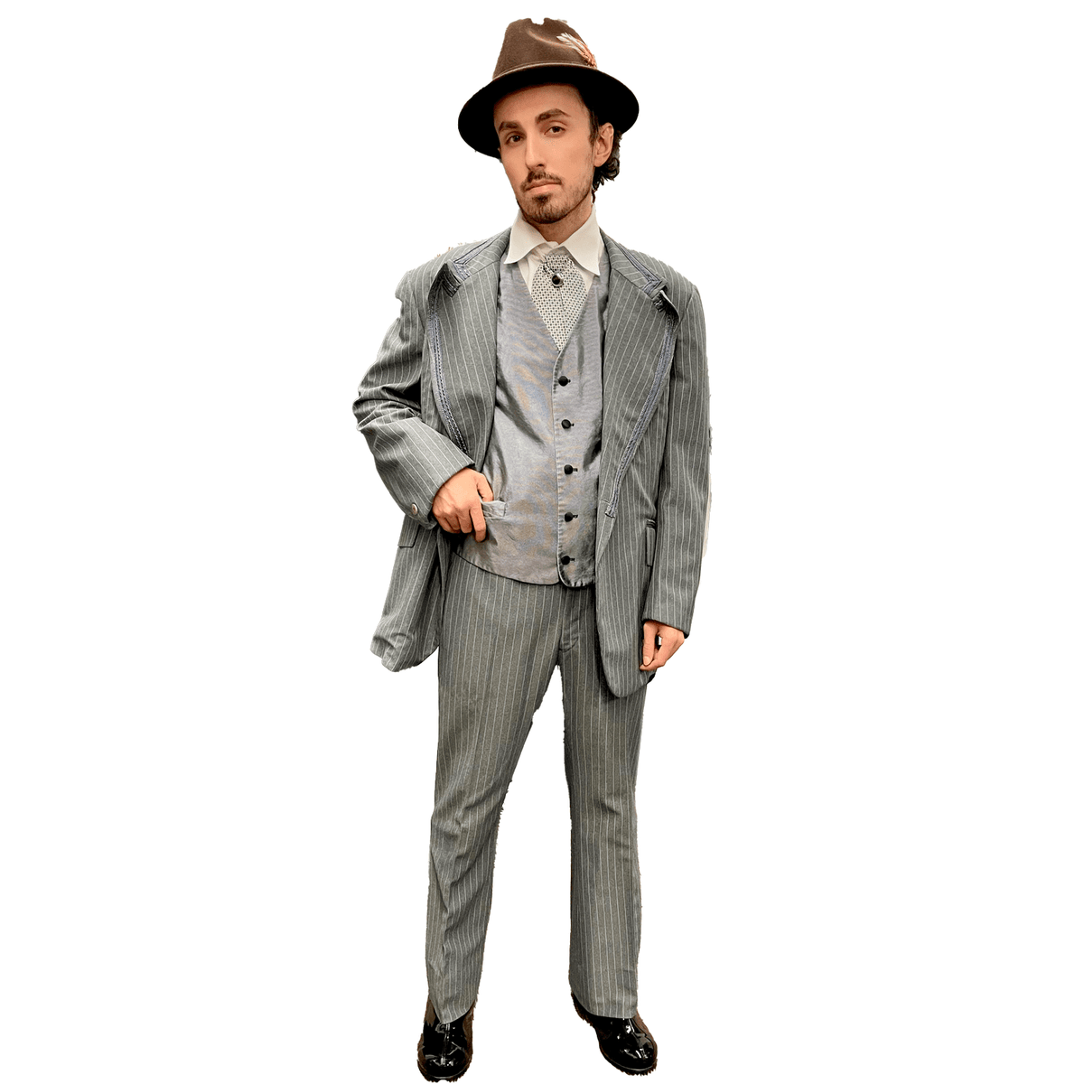 1920s Grey Vintage Suit Men's Costume