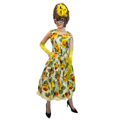 1950s Vintage Flower Day Dress Women's Costume