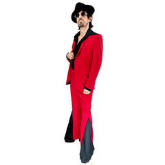 1970s Eye Catching Ruby Red Casino Men's Costume