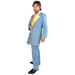 1970s Pimpin' Blue and Gold Suit Adult Costume