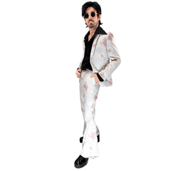 1970s Pink Floral Suit Men's Costume